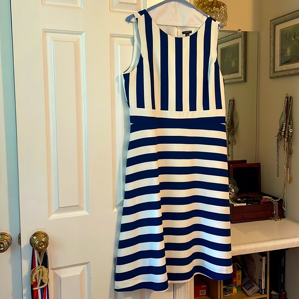 Nautical Ann Taylor sleeveless dress